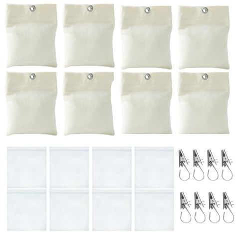 Pesos para Carpas 8 Piezas, Contrapesos Cortinas Sacos con Clips Metálicos | Kit fijación textil, lona resistente al agua, montaje rápido, estabilidad contra viento, ideal toldos terrazas balcones