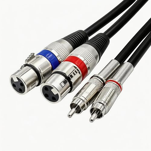 Doppelte XLR-Buchse auf Cinch-Kabel, Für Stereo Audio Verbindung, Xlr Auf C-inch Kabel Für Mischpult Verstärker Und Lautsprecher, Xlr Buchse Auf Cinch K-abel Für Sauberen Klang Und Stabile