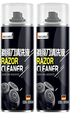 500 Ml Rasierer-Reinigungsflüssigkeit, Reinigungsspray Kompatibel Mit Philips, Kompatibel Mit Braun, Kompatibel Mit Panasonic, Geeignet For Elektrorasierer Aller Marken(2 PCS)