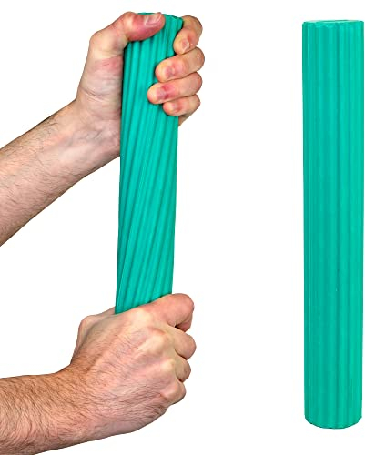 CanDo Hand- und Fingertrainer Twist-n-Bend, Flexibler Übungsstab, Trainingsstab, grün (mittel), 10-1513