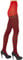 Smiffys Blickdichte Strumpfhose, Rot & Schwarz, Gestreift Halloween