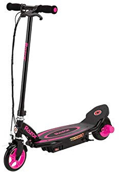 Razor Power Core E90 12 Volt Kids Electric Scooter - Pink, 81 x 33 x 84 cm; 9.6 Kilograms