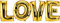 DekoRex® LOVE Folienballons Buchstabenballons Luftballons Heliumballons in Gold 40cm hoch