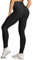 Memoryee Damen Honeycomb Leggings Geraffte Hintern Heben Hohe Taille Push Up Boom Booty Sport Leggings mit Bauchkontrolle Plus Größe Blickdichte Dehnbare Gym Yogahosen/Style1-Schwarz/XL