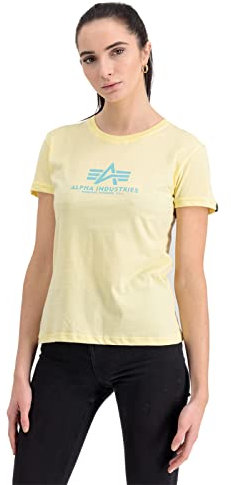 Alpha Industries Damen New Basic T Wmn T-Shirt, Pastel Yellow, L