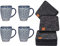 Broste Copenhagen 'Nordic Sea' Tasse ø 8cm mit passendem Miqio Design Untersetzer aus Filz (10er Set) – Eckig