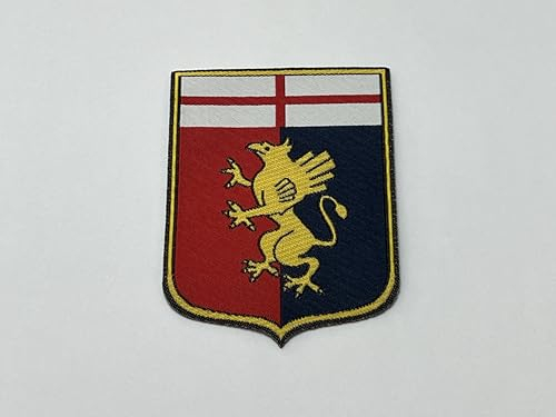 Patch-Toppa Microricamata in HD/Jacquard (alta definizione) Termoadesiva, Micro Filo, Dimensioni : cm.9 X cm.6 - Made in Italy