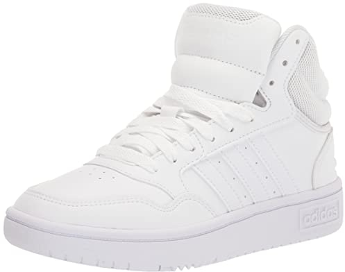 adidas Damen Hoops 3.0 Mid Top Basketballschuh, Weiß/Weiß/Grau (Dash Grey), 39 1/3 EU