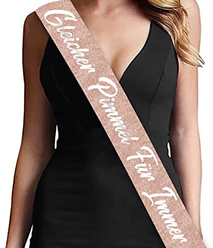 Junggesellinnenabschied Schärpe Party (Roségold) – Bachelorette Party Ideen, Hen Party Geschenke, Späße und Zubehör