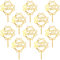 MOGADEE® 10 Stück Goldenes Happy Birthday Tortendeko Set, Acryl Glitter Cupcake Topper, Girlande Herze Sternen Cake Topper, Happy Birthday Kuchen Deko für Mädchen, Kinder, Hochzeit, Mutter(G05)