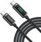 SOOPII 100W USB C to USB C Cable, 4FT Nylon Braided USB C Cable, PD Fast Charging Type-C Cord with LED Display for lPhone 15/15 Plus/15 Pro, MacBook Pro, Galaxy S22/S10, Pixel, LG