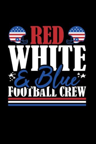 Veteran Us Flag Red White & Blue Football: College Ruled Journal Or Notebook (6X9 Inches) With 120 Pages