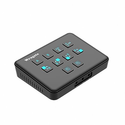 Wrugste Dual Channel HDMI USB3.0 Video Capture Card, 1080p60fps Video Loopout und Capture, 30ms Ultra-Low Latency, Streaming und Aufnahme auf PS4/5, Switch, OBS und mehr für PC und Mac