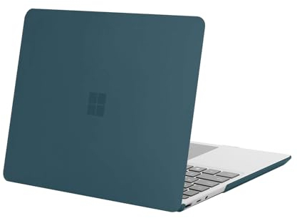MOSISO Case Only Compatible with Microsoft Surface Laptop Go 3/2/1 12.4 inch 2023 2022 2020 Release (models: 2013 & 1943), Protective Plastic Hard Shell Case Cover, Teal Green