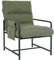 Mingone Sessel Loungesessel Stuhl mit Armlehnen Polstersessel mit Metallrahmen Moderner Loungesessel für Schlafzimmer, 136 kg belastbar, Grün
