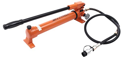Bomba hidráulica manual Herramienta hidráulica Bomba hidráulica manual Bomba de aire hidráulica Bomba hidráulica Naranja Acero Caucho 900cc 70MPa