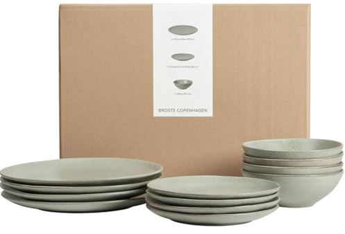 Broste Copenhagen Nordic Marsh Geschirrset mittag für Vier 12tlg