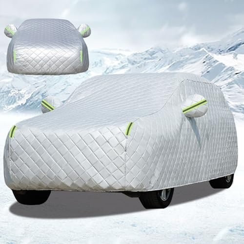 Hagelschutz Auto Abdeckplane für M ercedes SLK R170 230 Kompressor Autoabdeckung Outdoor Verdicken Atmungsaktiv UV Hagelschutzplane Auto,Individualisierbar,Silber-Full Car Cover