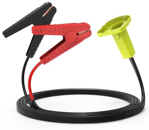Kzreect Jumper Cables Adapter Compatible with Ryobi 18V Battery, 8AWG 5.9FT Portable Battery Jump Starter for Starting Car Light Vehicles