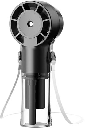 dijiusidy Ventilateur brumisateur portatif pour, sortie haute vitesse, portable, ABS, batterie rechargeable USB 1200 mAh, noir