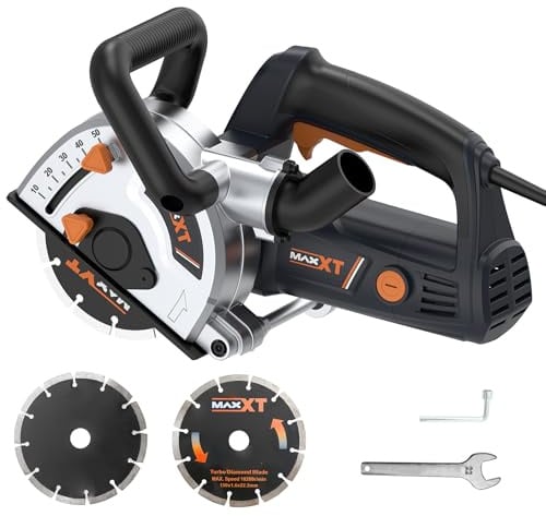 MAXXT Rainureur mural 1700W, 7000 tr/min avec aspiration poussière, largeur de rainure max. 42 mm, profondeur 50 mm, 2 disques de coupe Ø150 mm