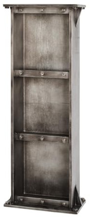HAKU Möbel Wandregal anthrazit, MDF - Maße: B 35 cm x H 95 cm x T 18 cm, Style: Industrial