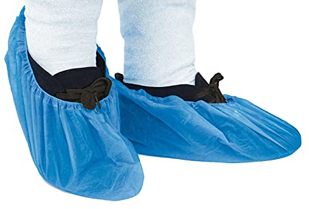 Überschuhe PE Einmal stark/Strong ca. 4.0 gr dick! Original Tiga-Med Qualität 100 Stück OP Schuhüberzieher blau Überziehschuhe Einweg Schuhüberzug