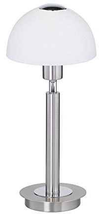 Action Tischleuchte, 1-flammig, Serie Amber, 1 x E14, 3 W, Höhe 29 cm, Durchmesser 14 cm, nickel matt 857501640000