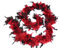 Charleston Boa Faschingszubehör Federboa 1,80 m, 60 g Bordeaux-rot/schwarz, gespitzt