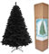 SHATCHI Künstlicher Baum Imperial, mit 230 Spitzen, Metallständer, 1,2 m, Schwarz