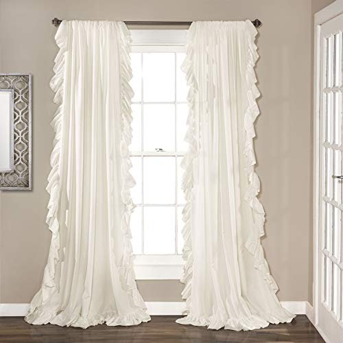 Lush Decor Reyna Fenstervorhang-Set, Weiß, 54x84