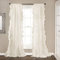 Lush Decor Reyna Rüschen-Fenstervorhang-Set für Wohnzimmer, Esszimmer, Schlafzimmer (Paar), 137 x 213 cm, Weiß