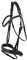 Hans Melzer Horse Equipment Trense Krusemark, schwarz/ mit braunem Lack besetzt, Vollblut
