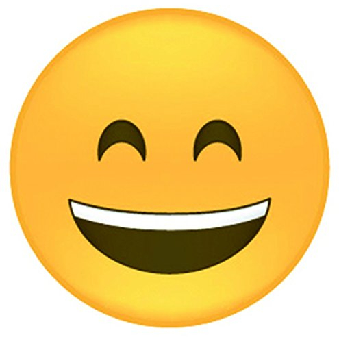 Bierdeckel Smilies rund 107mm Durchmesser aus Original-Bierfilzpappe (10er Set, Lachender Emoji)
