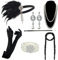 DRESHOW Damen 1920er Accessoires Set Flapper Kostüm Gatsby Feder Lange Halskette Handschuhe Stirnband Funkelnde Ohrringe