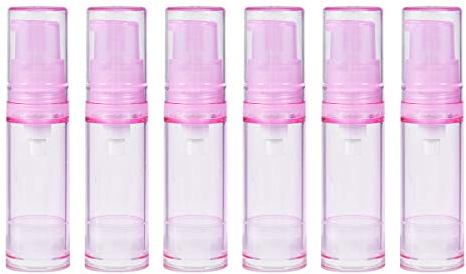 Hemobllo 6pcs 5ml Airless Pumpspender Leer, Creme Spender reiseflaschen zum befüllen, Pumpflasche Nachfüllbar Vakuum Kosmetikbehälter, Leer Lotion Pumpflasche