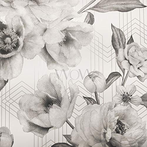 Belgravia 9752 Stella Geometric Floral Wallpaper Mono