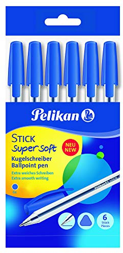 Pelikan Kugelschreiber Super Soft 6 Penne blau