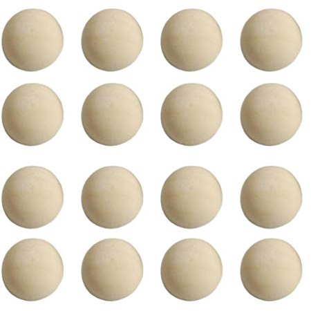 Halbe Holzkugeln, 50 Stück Halbrunde Holzperlen aus Naturholz für DIY-Projekte, Bemalen, Basteln und Dekorieren Unvollendete Halbkugel für kreative Holzverarbeitung (2,5×2,5×1,25 cm)