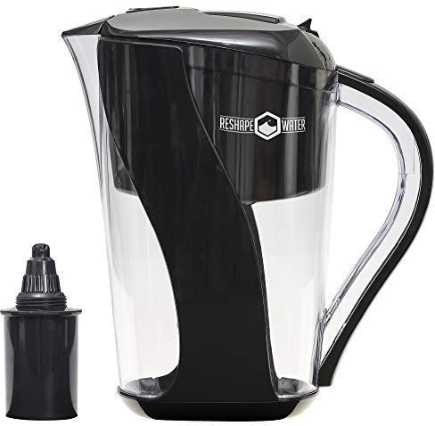 Reshape Water 10-Cup Alkaline Water Pitcher with a Long-Lasting Filter That Increases Ph, Removes Chlorine, Heavy Metals, and Improves Taste. Holds 3.5 Liters