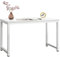 [en.casa] Bureau Réglable Poste de Travail Table de Bureau Panneau de Fibre de Bois Mélaminé et Acier Revêtu par Poudre Blanc 75 x 120 x 60 cm