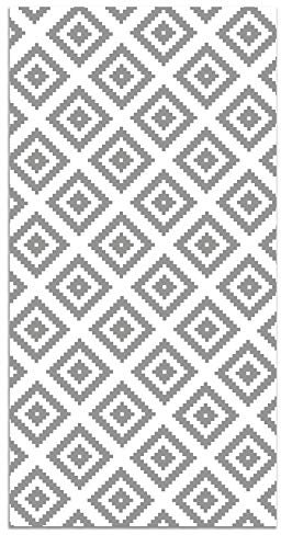 Panorama Vinylteppich - Modell Grau Quadrate 200x250 cm - Verschiedene Größen - Deko Küche, Läufer und Outdoor