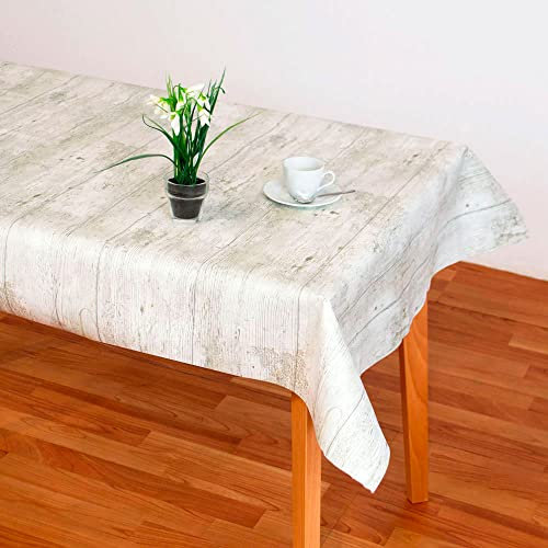 Mantel Hule Efecto Madera Beige Vintage, Madeira (140_x_100_cm)