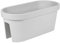 URBNLIVING Grand pont de fleurs ovale à suspendre pour balcon, clôture, balustrade (gris clair)