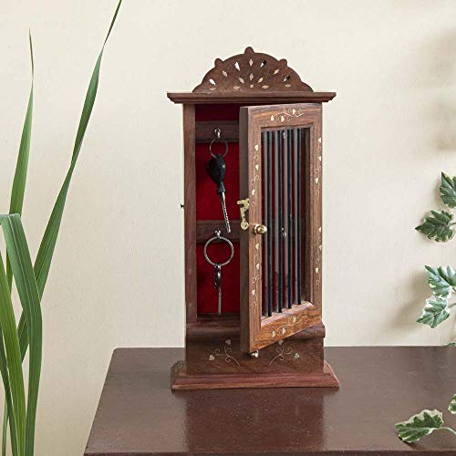 PHIRKCRAFT Dekorative Schlüsselhalter aus Holz für Wanddekoration, kleiner Schlüsselhalter