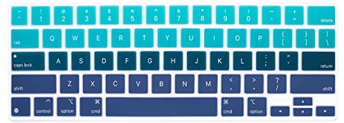 HRH Magic Keyboard Cover aus Silikon für 2020 iPad Pro 12,9 Zoll Magic Keyboard (4. Generation) Modell MXQU2LL/A, iPad Pro 12,9 Tastaturschutz Zubehör - Ombre Green