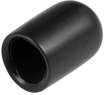 sourcing map 20pcs Rubber End Caps 5/16(8mm) ID Vinyl Round Tube Bolt Cap Cover Thread Protectors Black