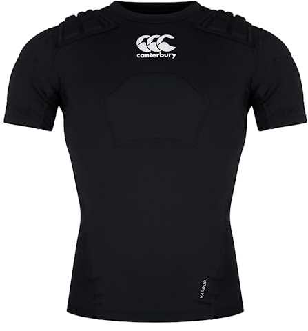 Canterbury Gilet de Protection de Rugby CCC, Unisexe, Noir/Blanc/Argent, Taille XL