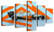 ZHONGYUTONG F1 Rennwagen Kunstdruck auf Leinwand mit Rahmen 5 Stück Mclaren MCL35M Golf Lando Norris Wandposter Super Auto Gemälde für Wohnzimmerdekoration (100x55cm)