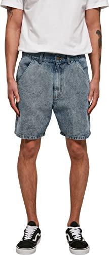 Urban Classics Herren Organic Denim Bermuda Shorts Klassische Shorts, Light SkyBlue Acid Washed, 44